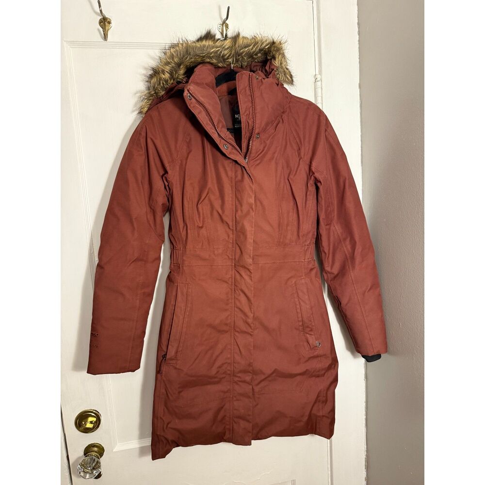 The North Face Arctic II Maroon Red Waterproof Goose Down Parka Jacket